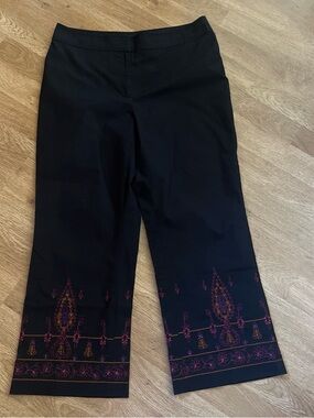Worthington Black Trousers with Subtle Stitching